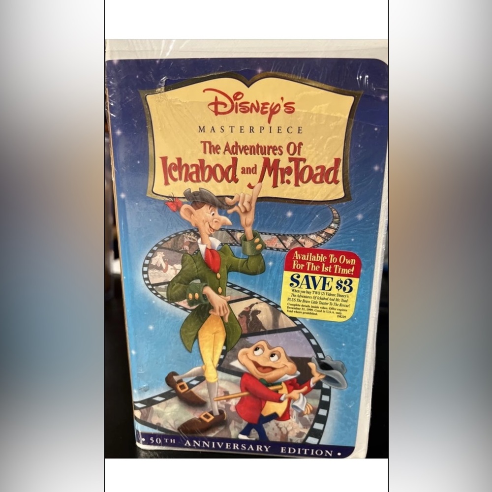 The Adventures of Ichabod and Mr. Toad (VHS, 1999)Sealed 50 Th Anniversary